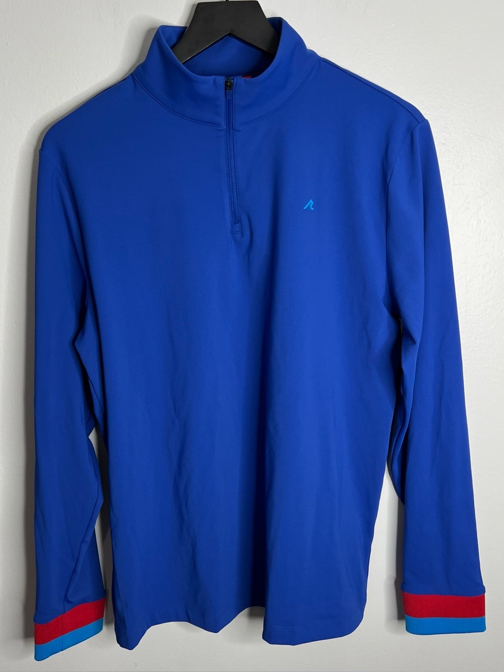 Redvanly Golf Hubbard Quarter Zip Pullover Mens Small Blue Performance